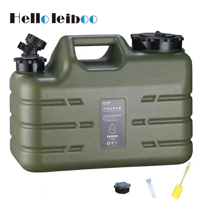 11L Water Bucket Portable Large Capacity Drinking Canister with Detachable Faucet No Leakage for Outdoor Travel Driving Use