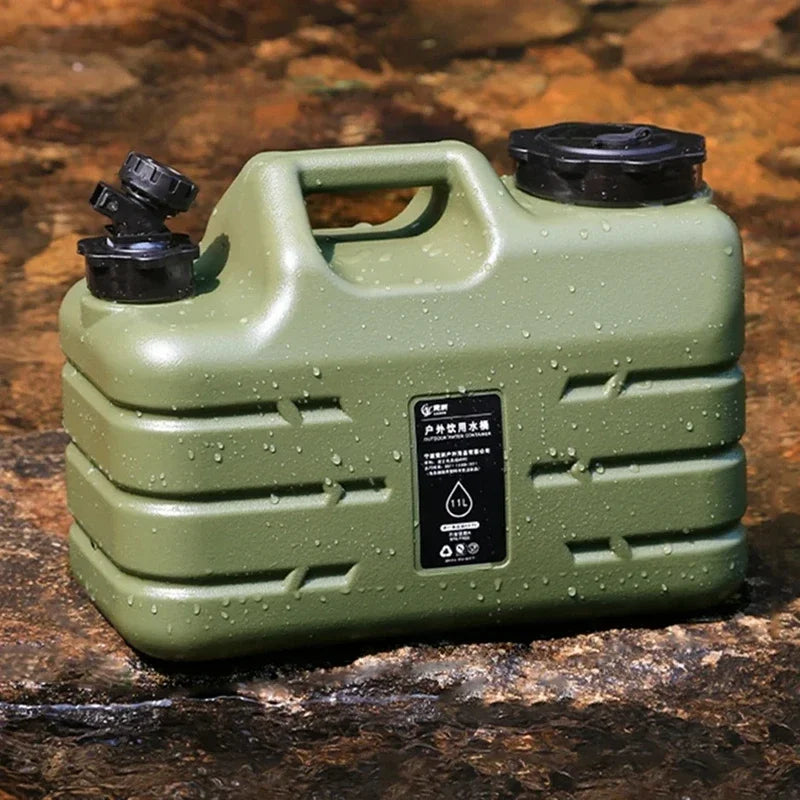 11L Water Bucket Portable Large Capacity Drinking Canister with Detachable Faucet No Leakage for Outdoor Travel Driving Use